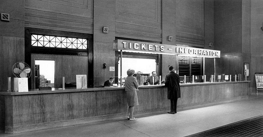 Broad Street Station in Richmond was quiet amid a nationwide labor strike by rail workers, 1970.