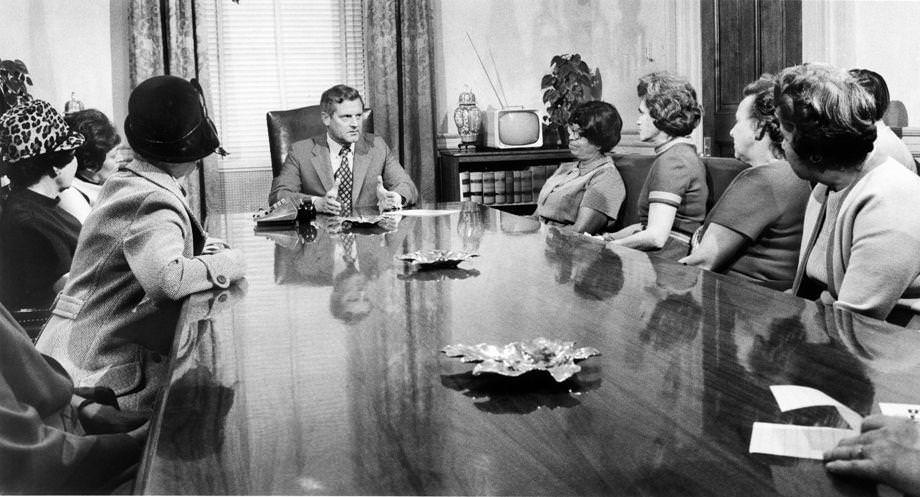 Representatives of Women in Community Service met with Virginia Gov. Linwood Holton to discuss Women’s Job Corps issues in the Richmond area, 1970.