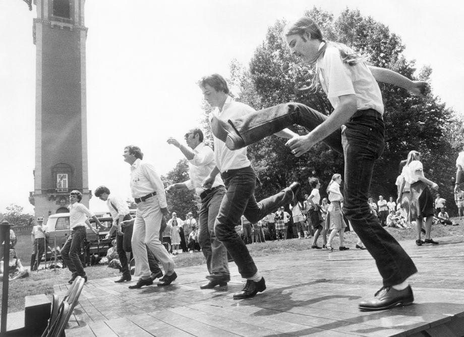 The Bannerman Family Cloggers and Friends performed at Heritage Day, a celebration of national and cultural traditions found among Richmond-area residents, 1978.