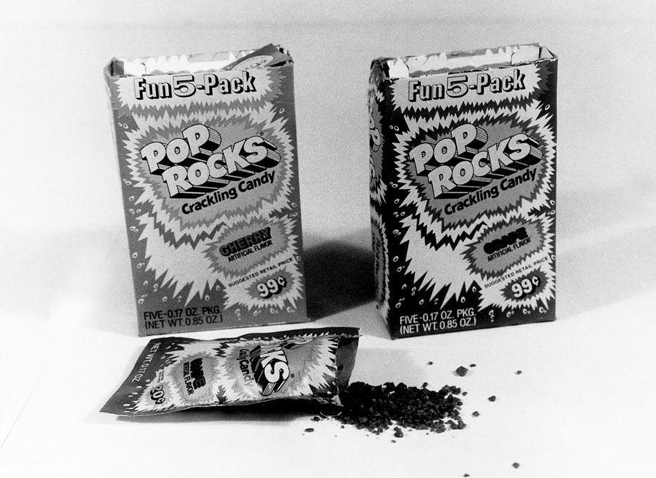 Packages of Pop Rocks, a carbonated candy that had soared in popularity, even if availability was limited, 1978.