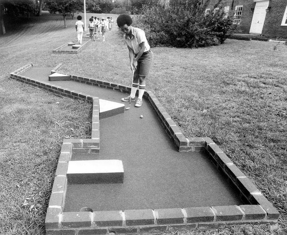 Miniature golf was a diversion at the Virginia Correctional Center for Women in Goochland County, 1976.