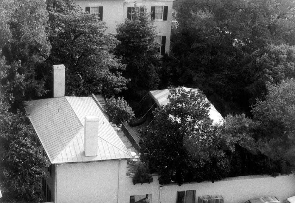 The Executive Mansion at Capitol Square in Richmond was home to an outdoor tent for the wedding reception of Gov. John Dalton’s daughter, 1980