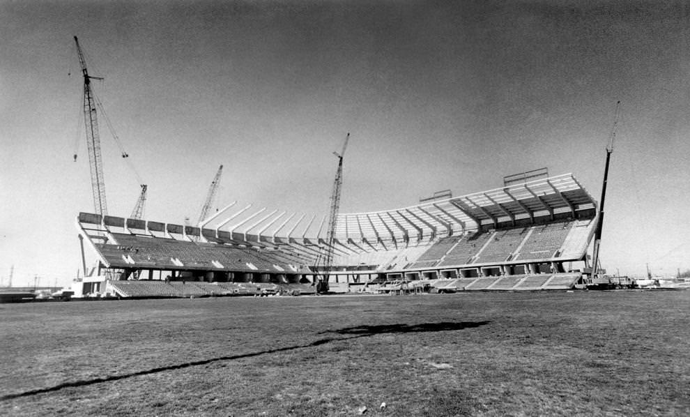 The Diamond in the late stages of construction, 1985.