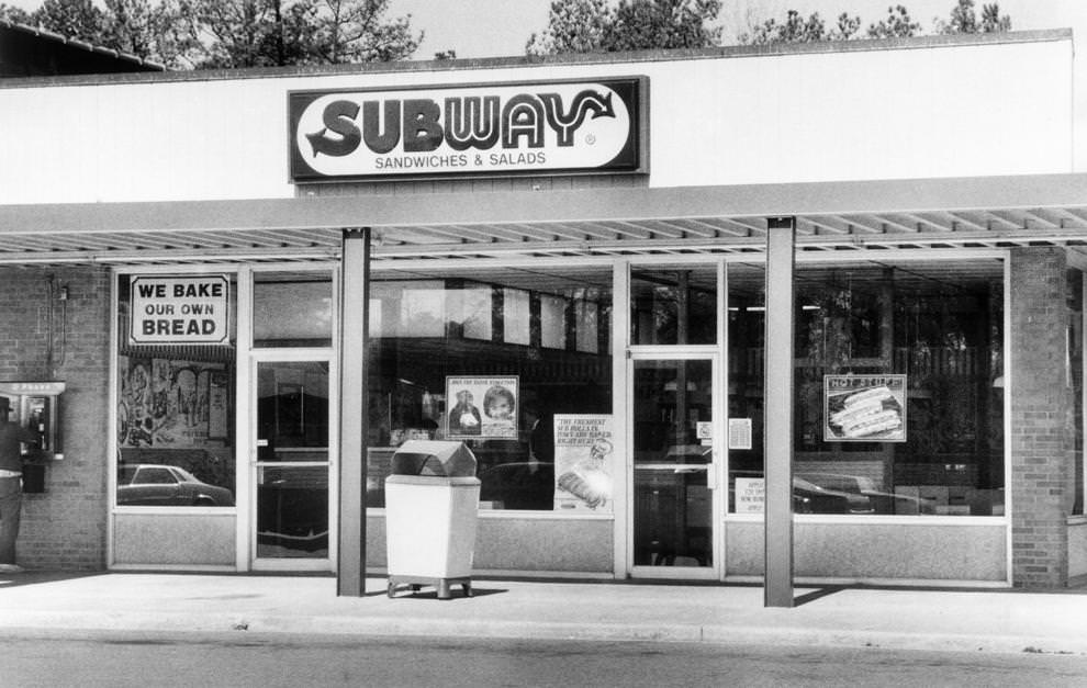 One of the first Subway restaurants in Richmond, located on Glenside Drive in Henrico County, 1985.