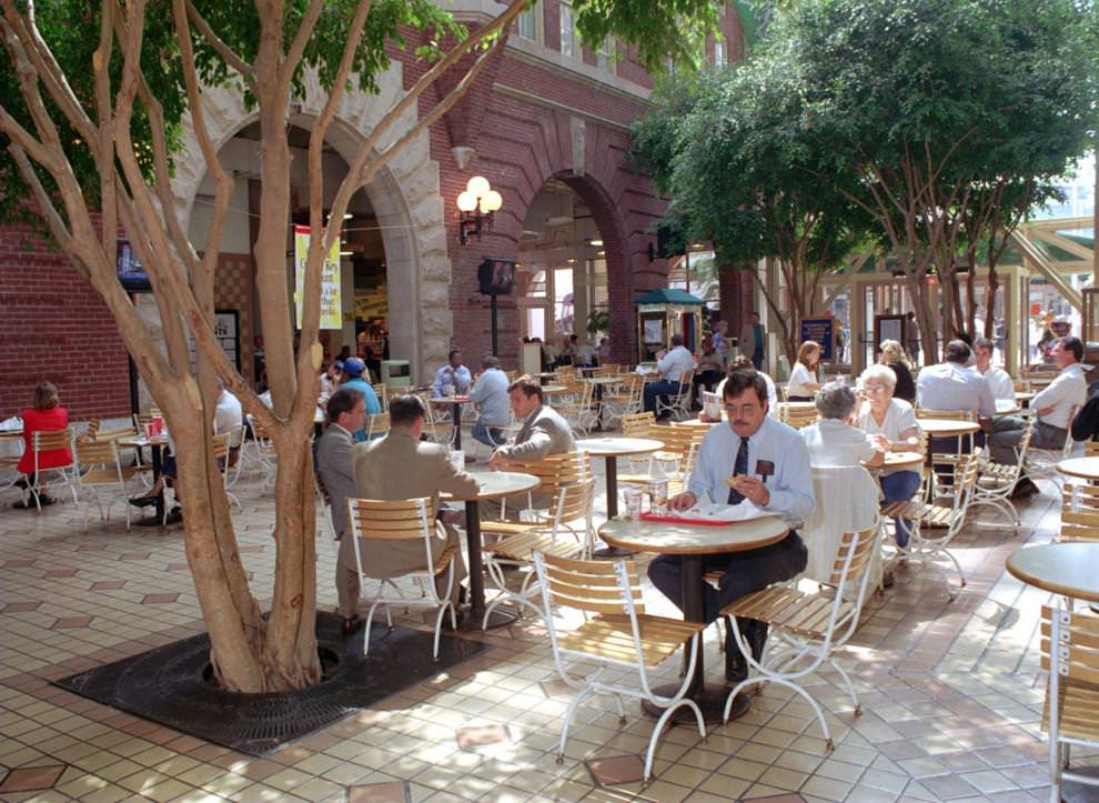 Sixth Street Marketplace's Food Court, 1995.