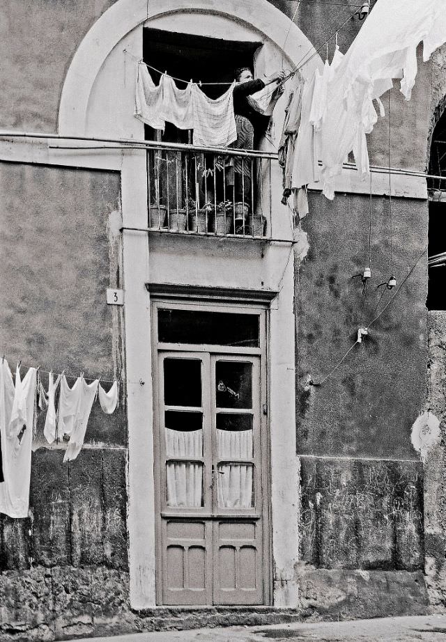 Laundry day, Palermo, Sicily, 1973