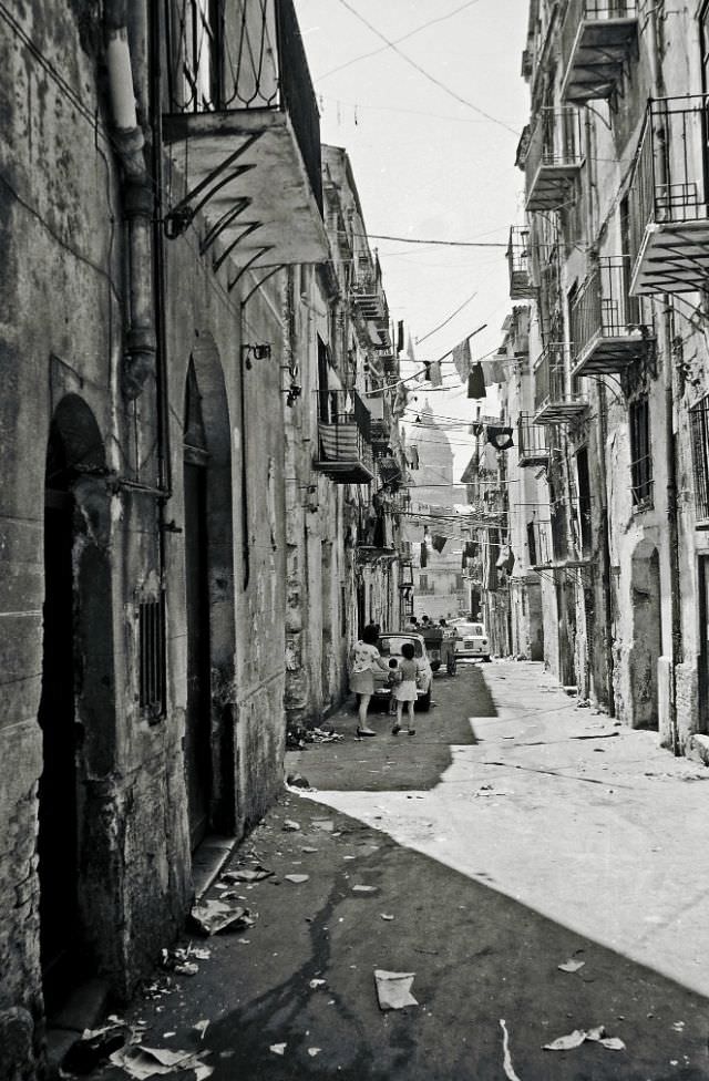 Sad life, Palermo, Sicily, 1973