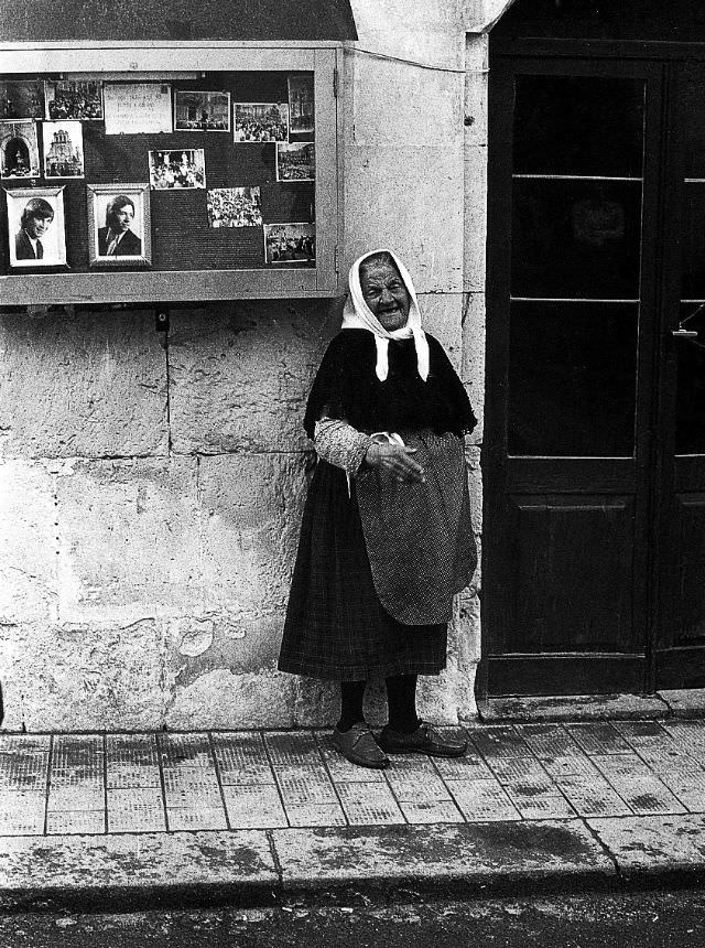 Ferla street portrait of a woman, Sicily, 1971