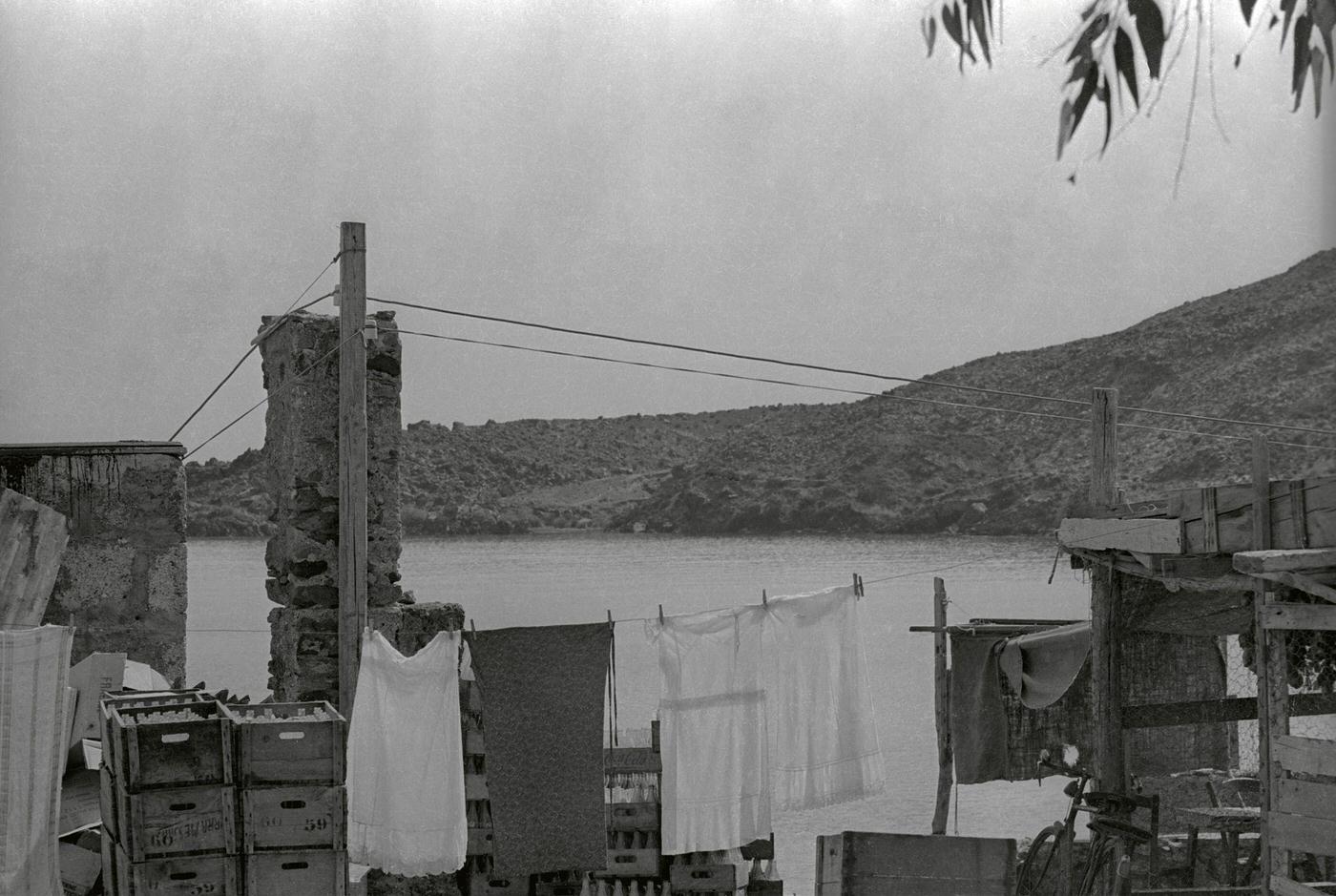 Laundry on Vulcano Island, Sicily, June 1970.