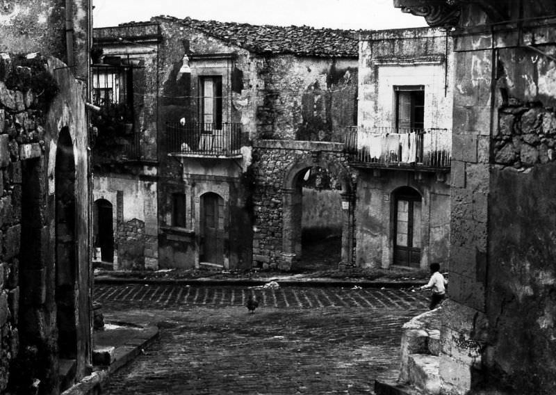 Ferla street scenes, Sicily, 1971