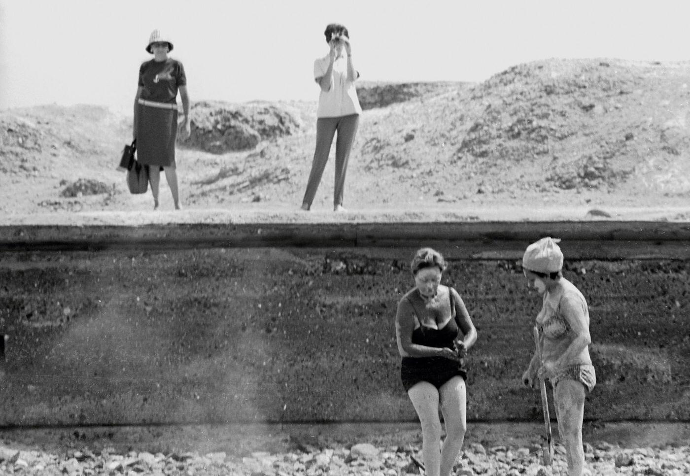 Sulfur mud baths on Vulcano Island, Sicily, June 1970.