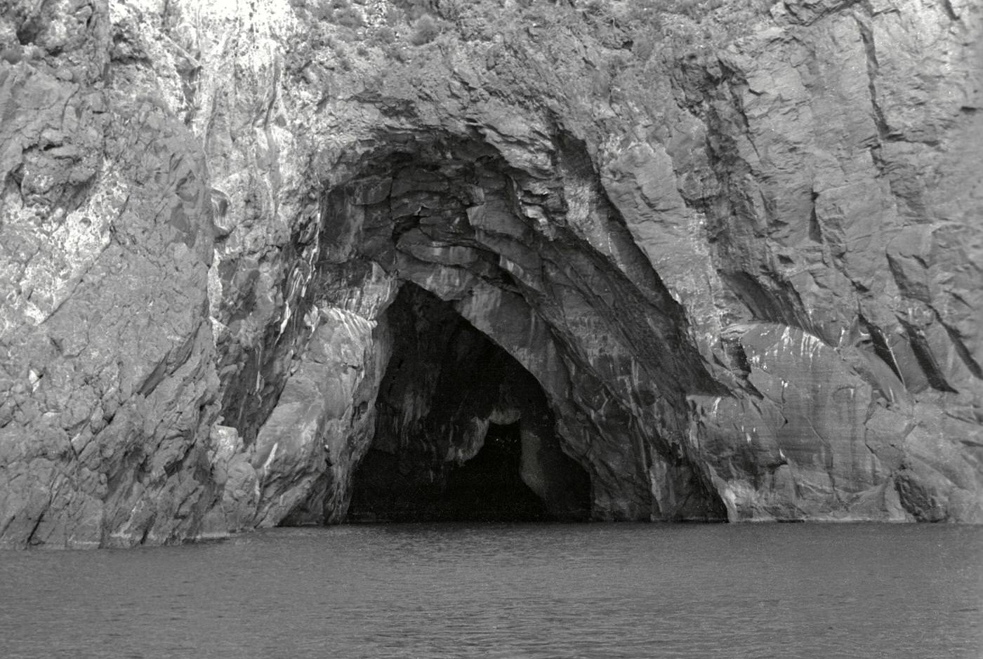 Grotto of Cavallo on Vulcano Island, Sicily, June 1970.