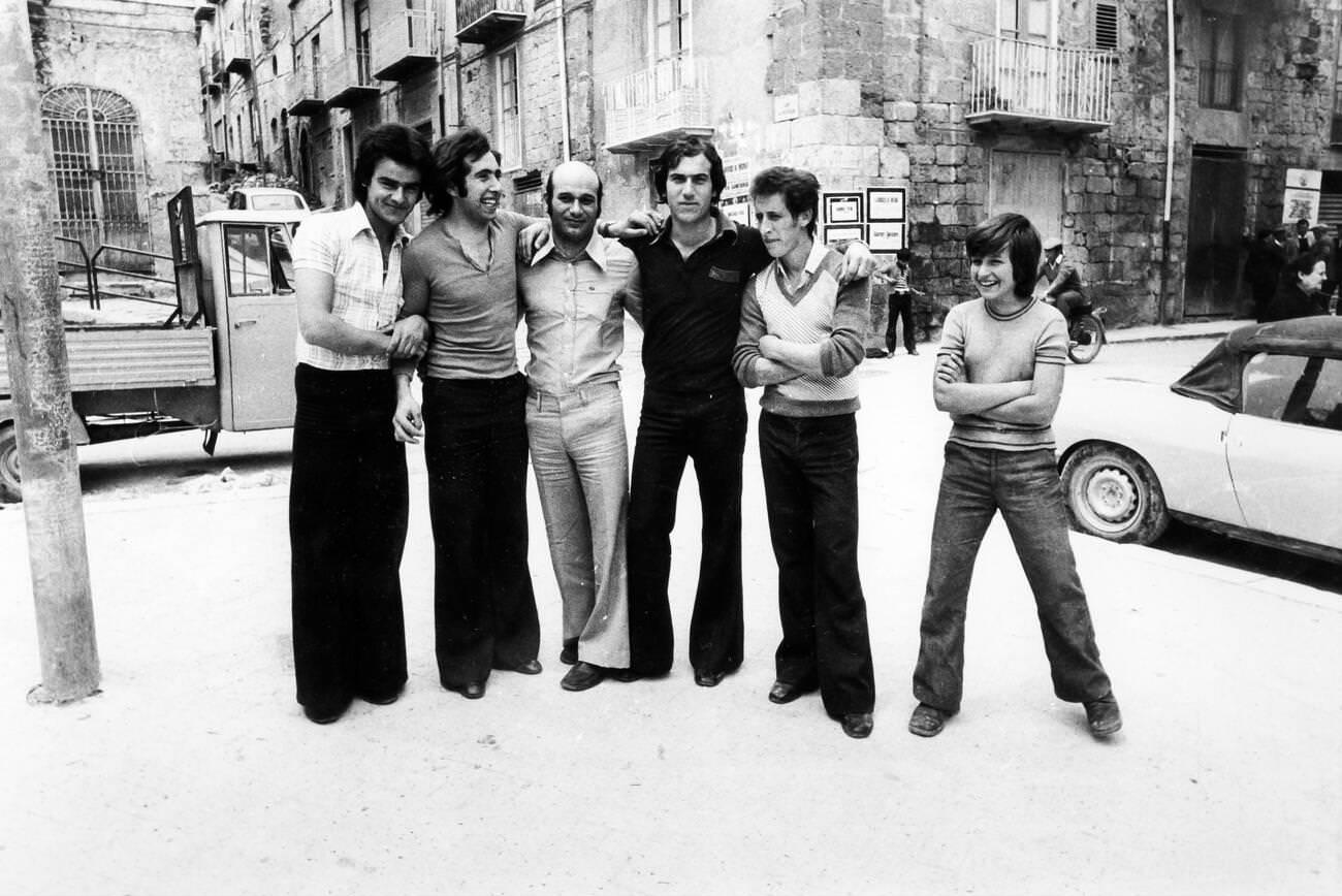 Young people in Canicattì, Sicily, 1978.