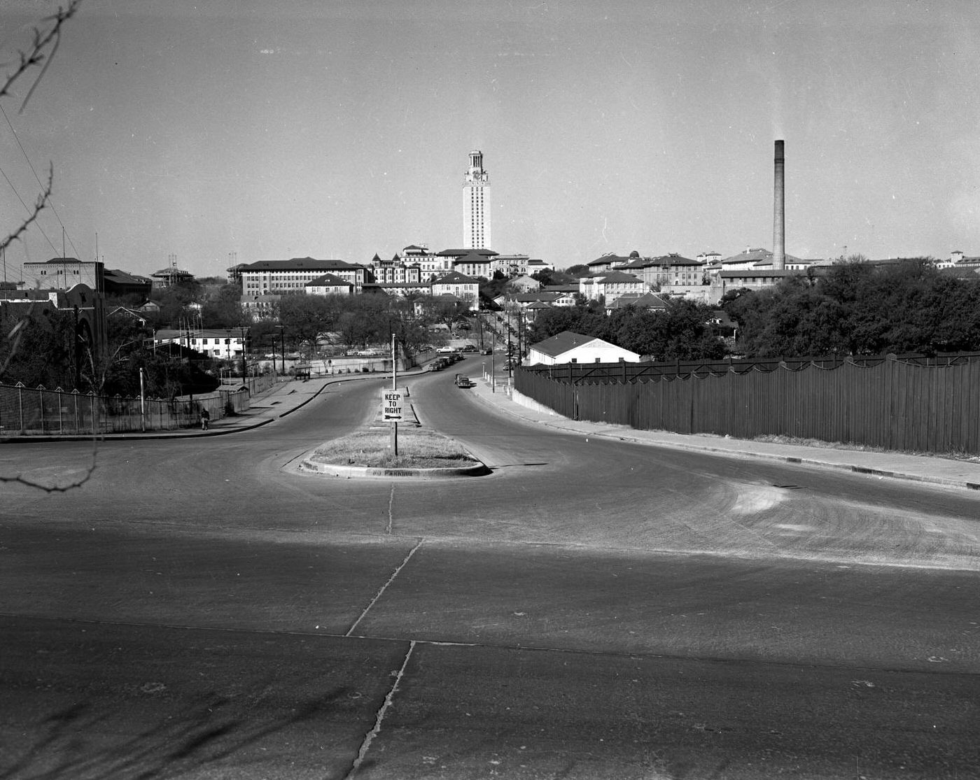 Construction Fencing at the University of Texas at Austin, 1951