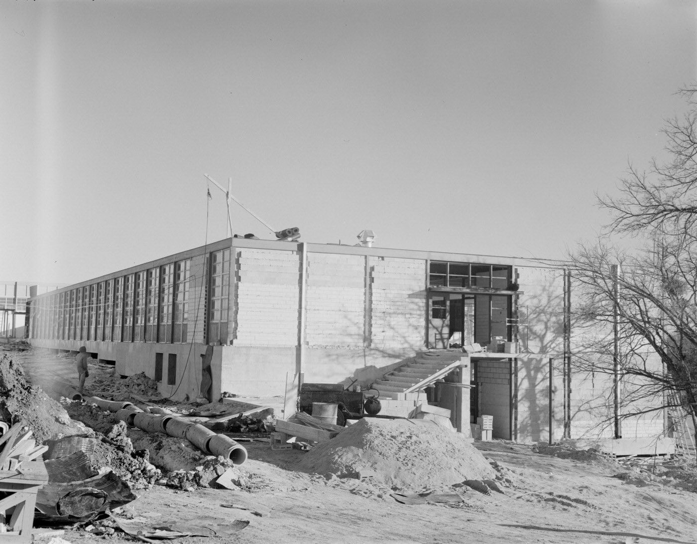 Pearce Jr. High School Under Construction, 1958