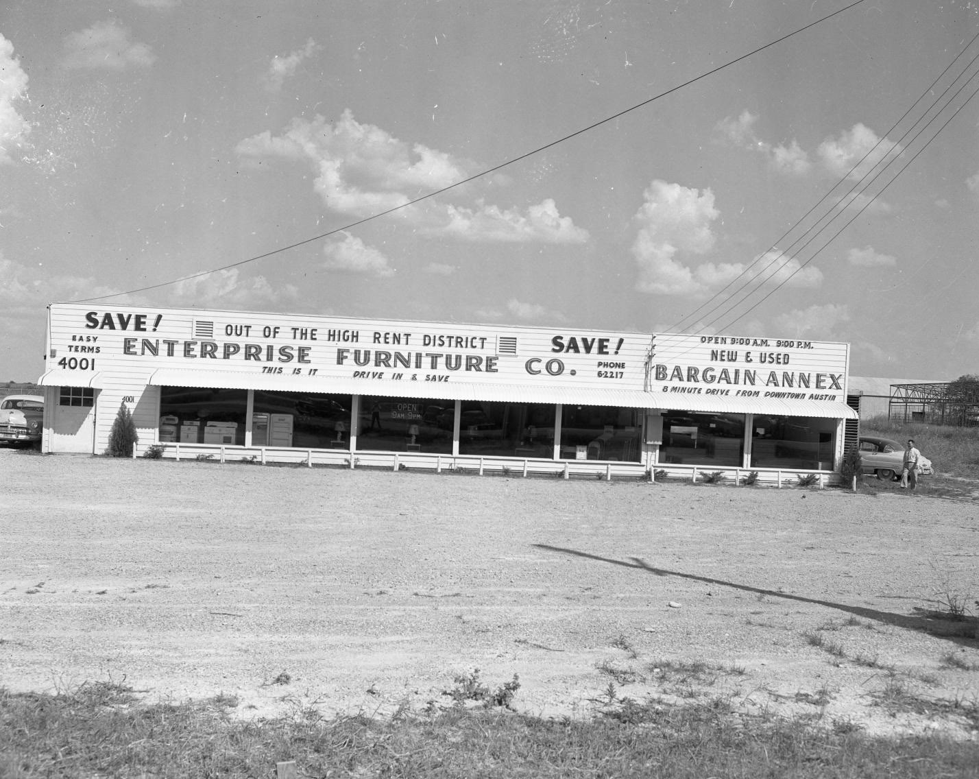 Exterior of Enterprise Furniture Company, 1951