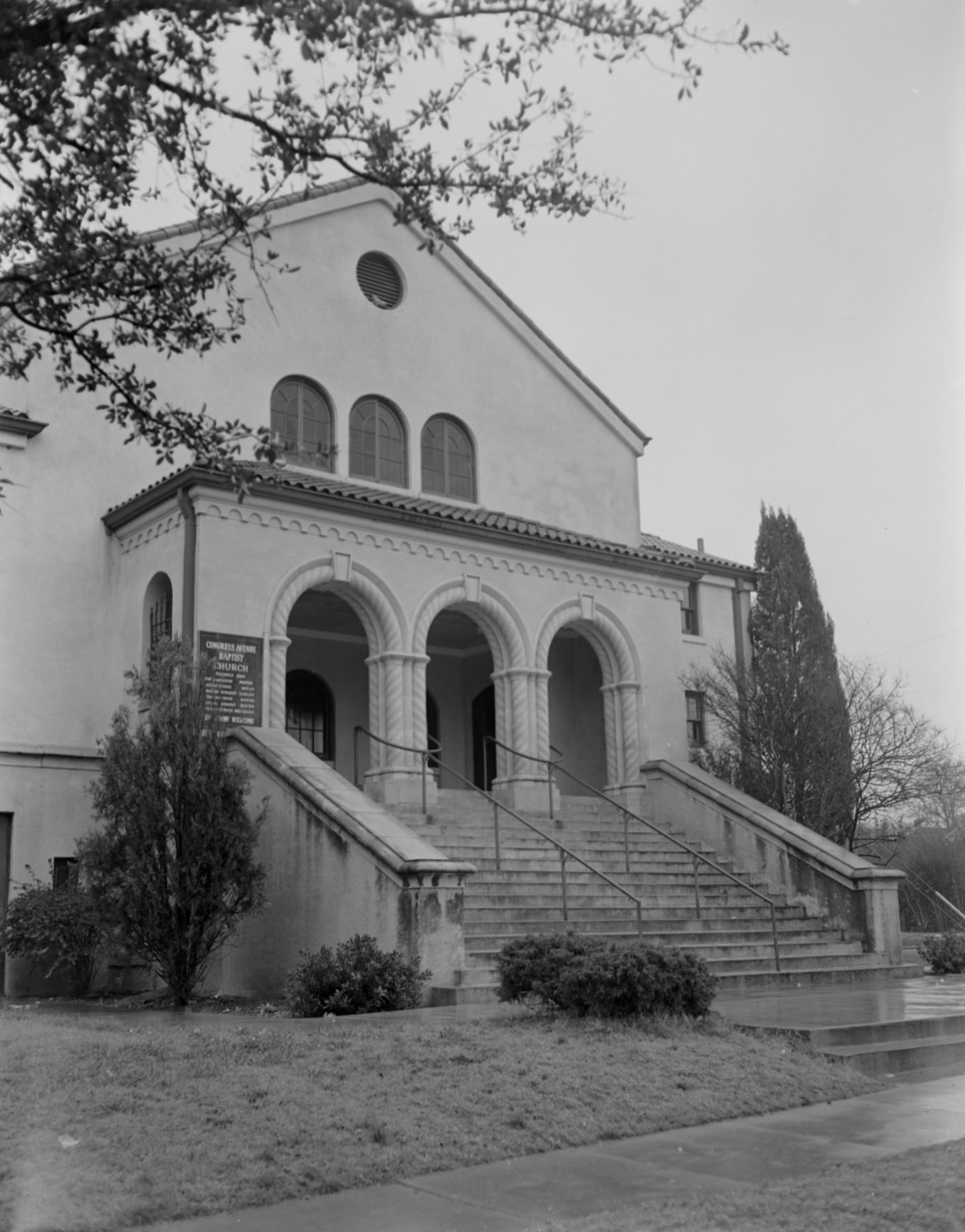 Baptist Church Exterior in Austin, Texas, 1950