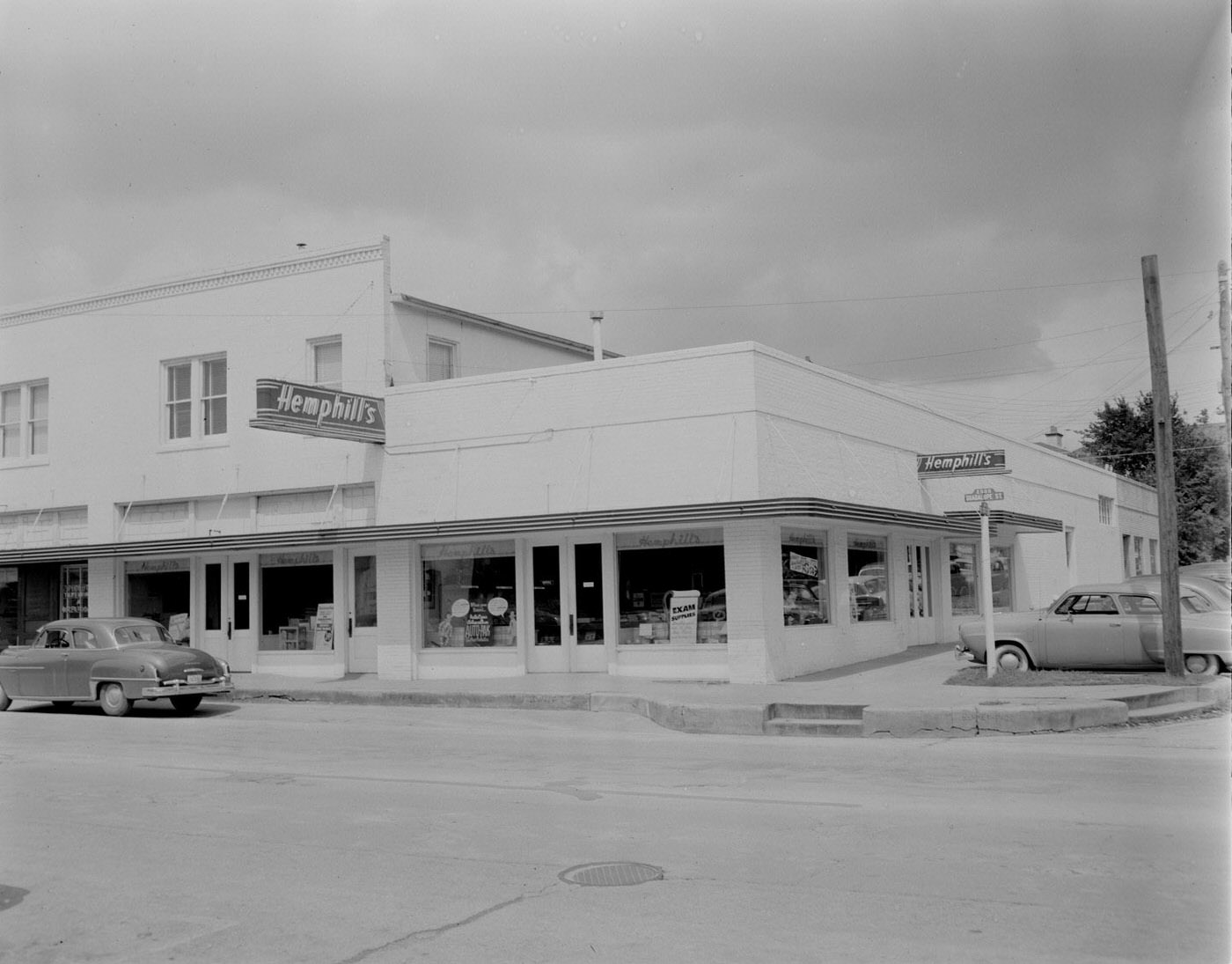 Hemphill Bookstore at 25th and Guadalupe, Austin, Texas, 1951.