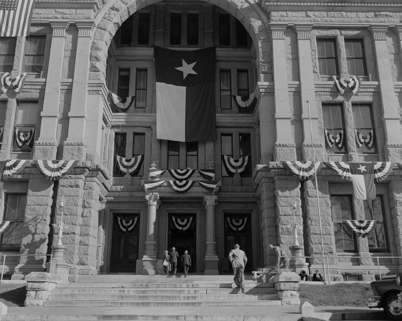 Final Preparations for Gov Allan Shivers' Inauguration at Capitol, 1953.