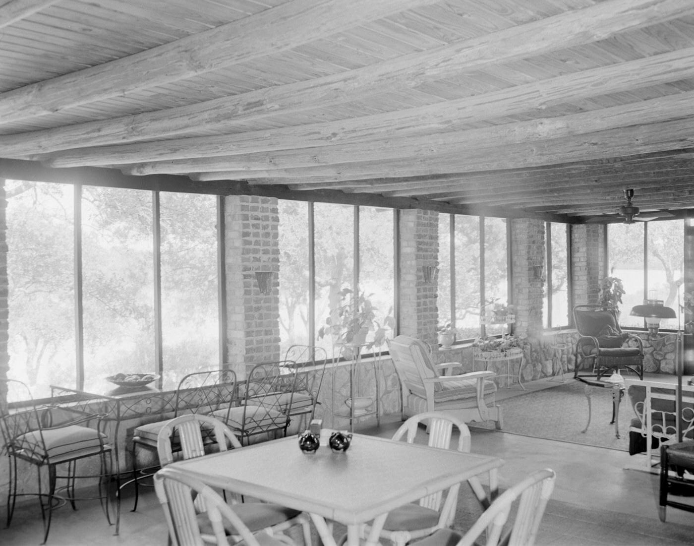 Interior of Paggi House Featuring Furnishings and Decor, 1957.