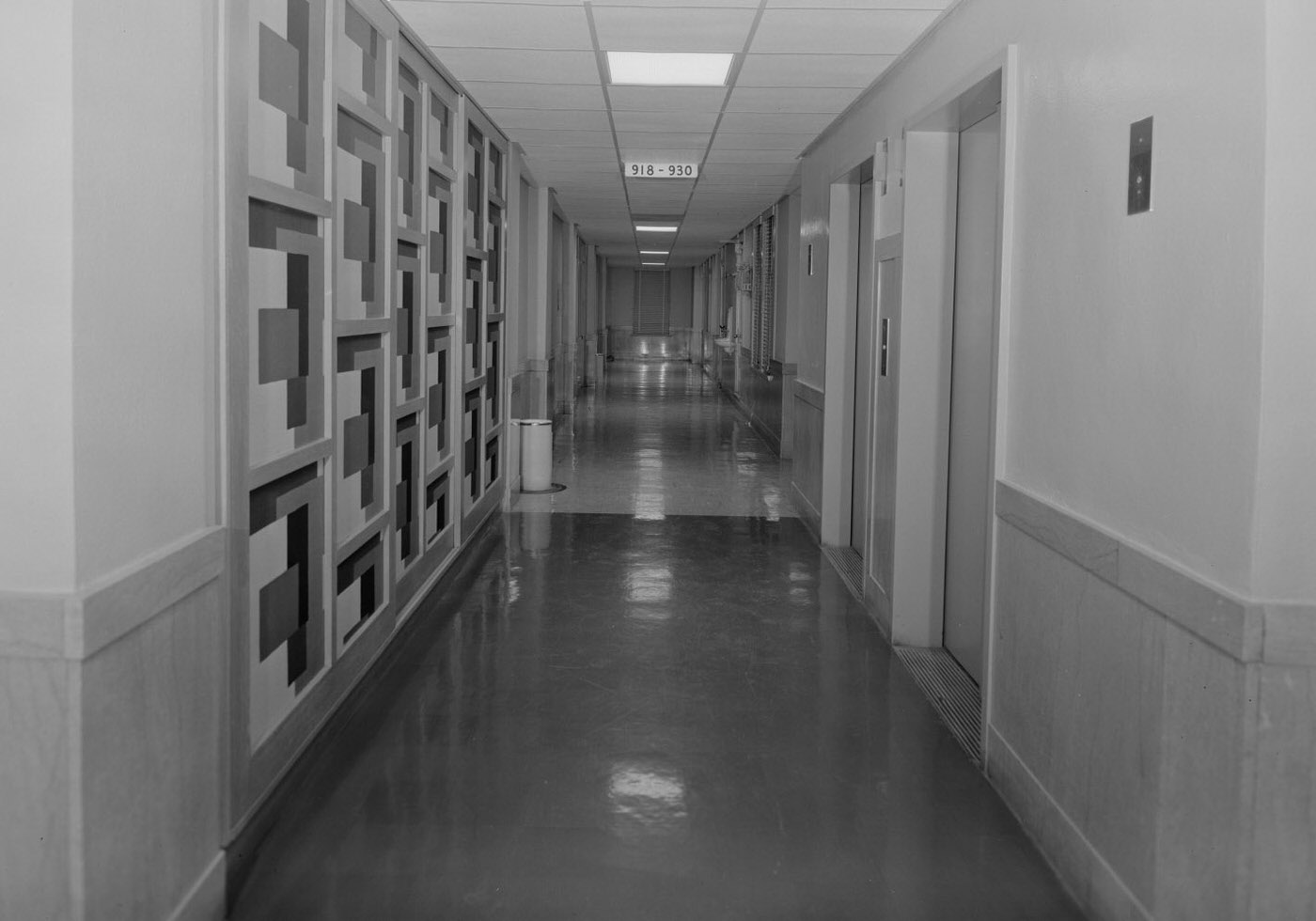 Interior Hallway of Littlefield Building, 1958.