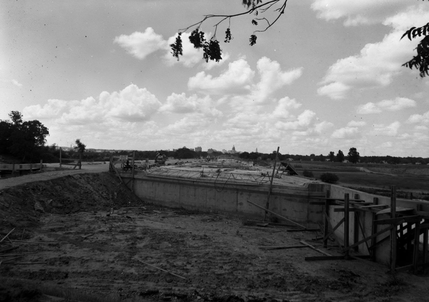 Interstate Highway 35 Under Construction in Austin, 1954.
