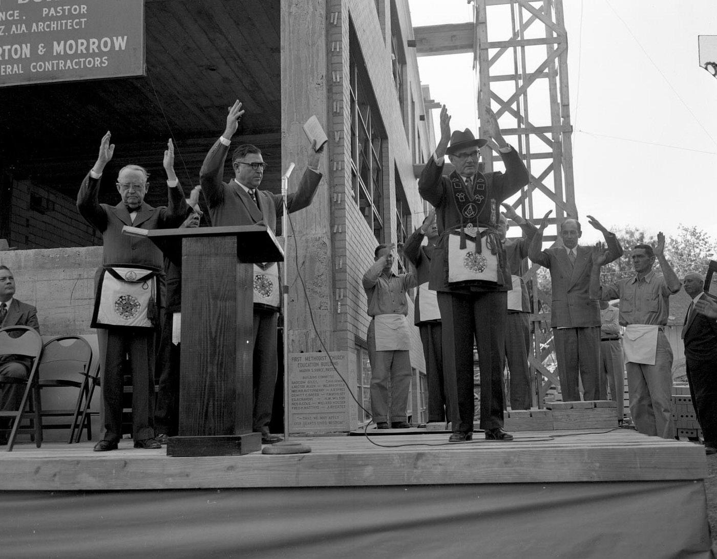Cornerstone Ceremony at the First United Methodist Church, Austin, 1952.