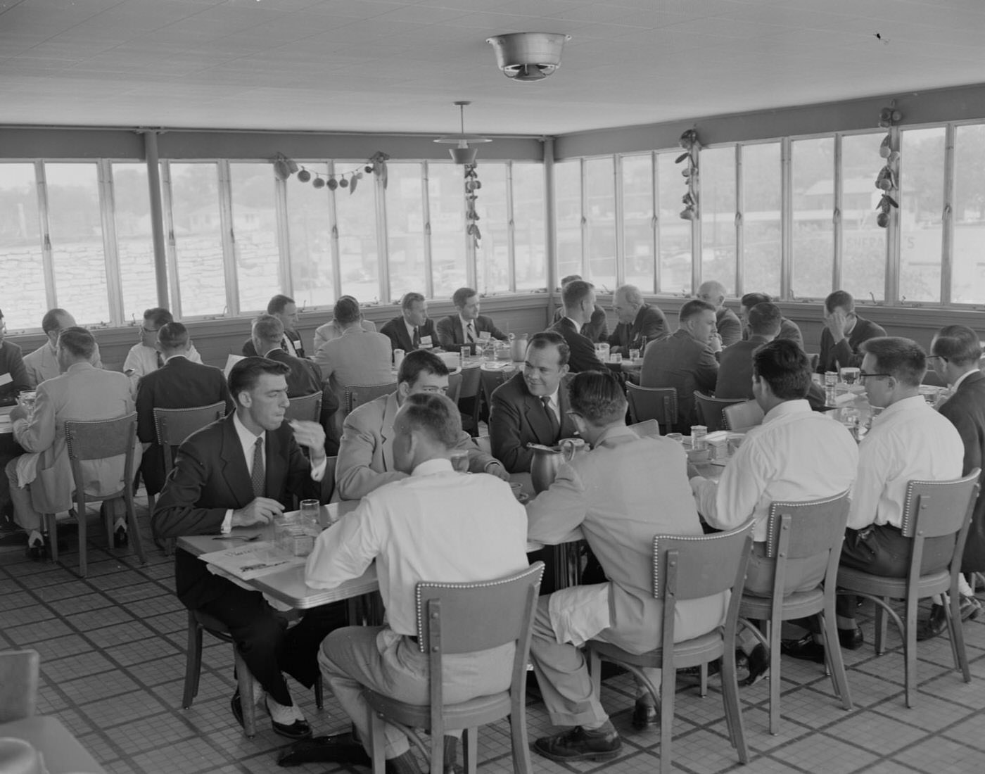 Men in Formal Wear Dining at University School of Law, 1954.