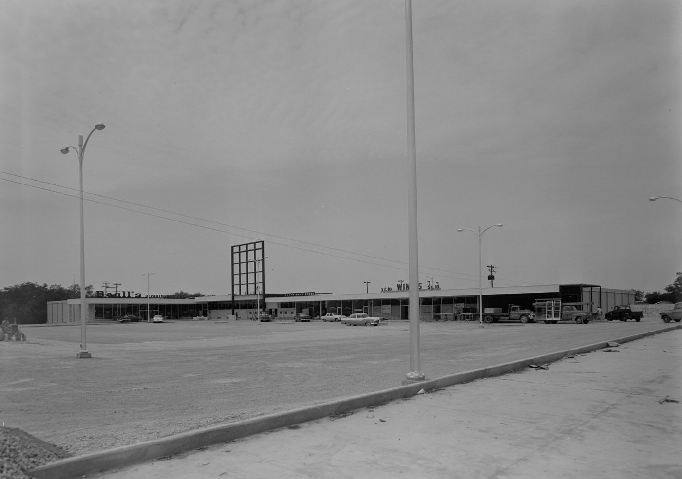 Construction of North Loop Shopping Center, 1958.