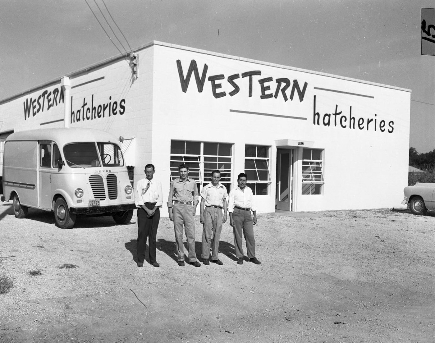 Exterior of Western Hatcheries, 1951.