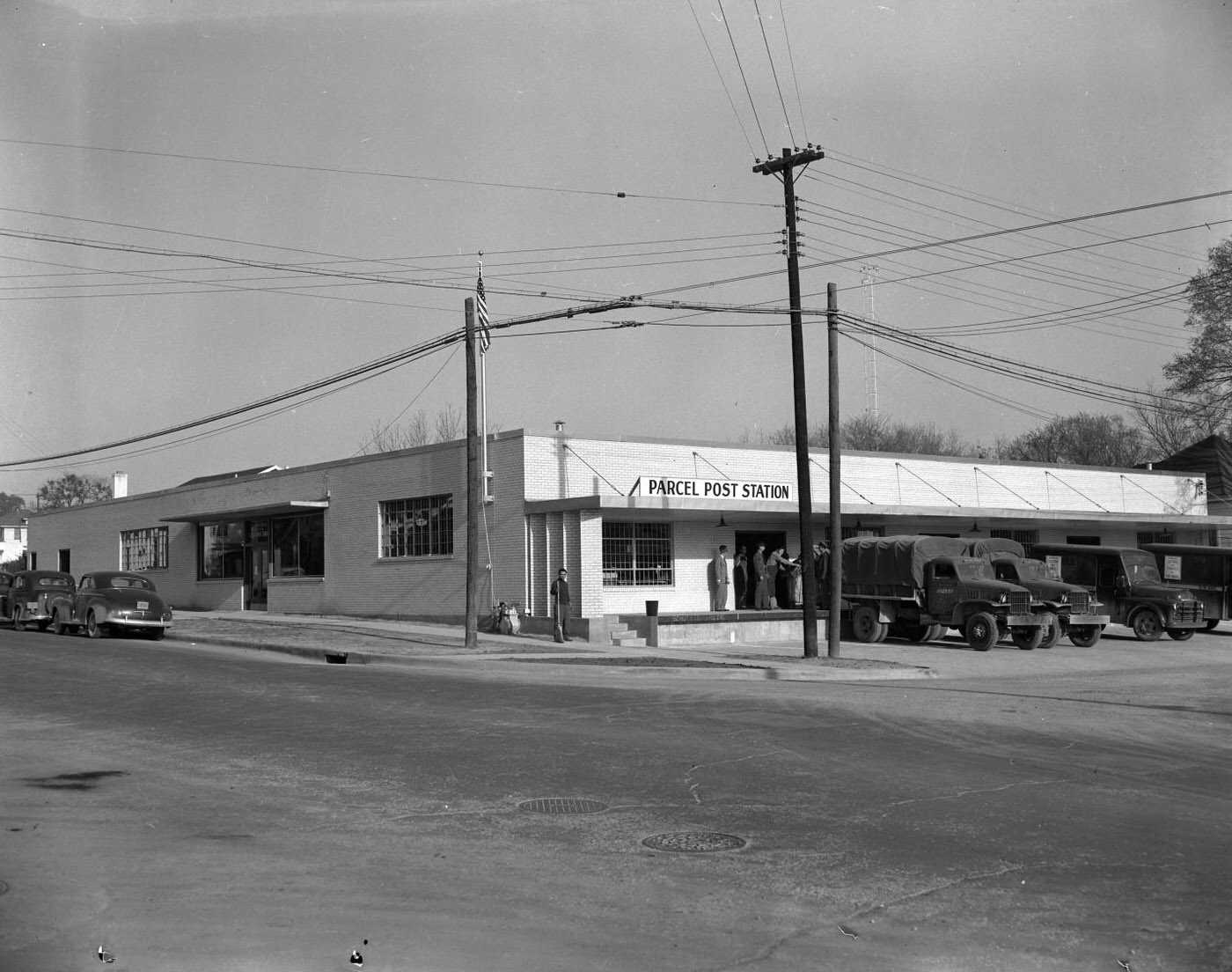 Exterior of Parcel Post Station, 1950.