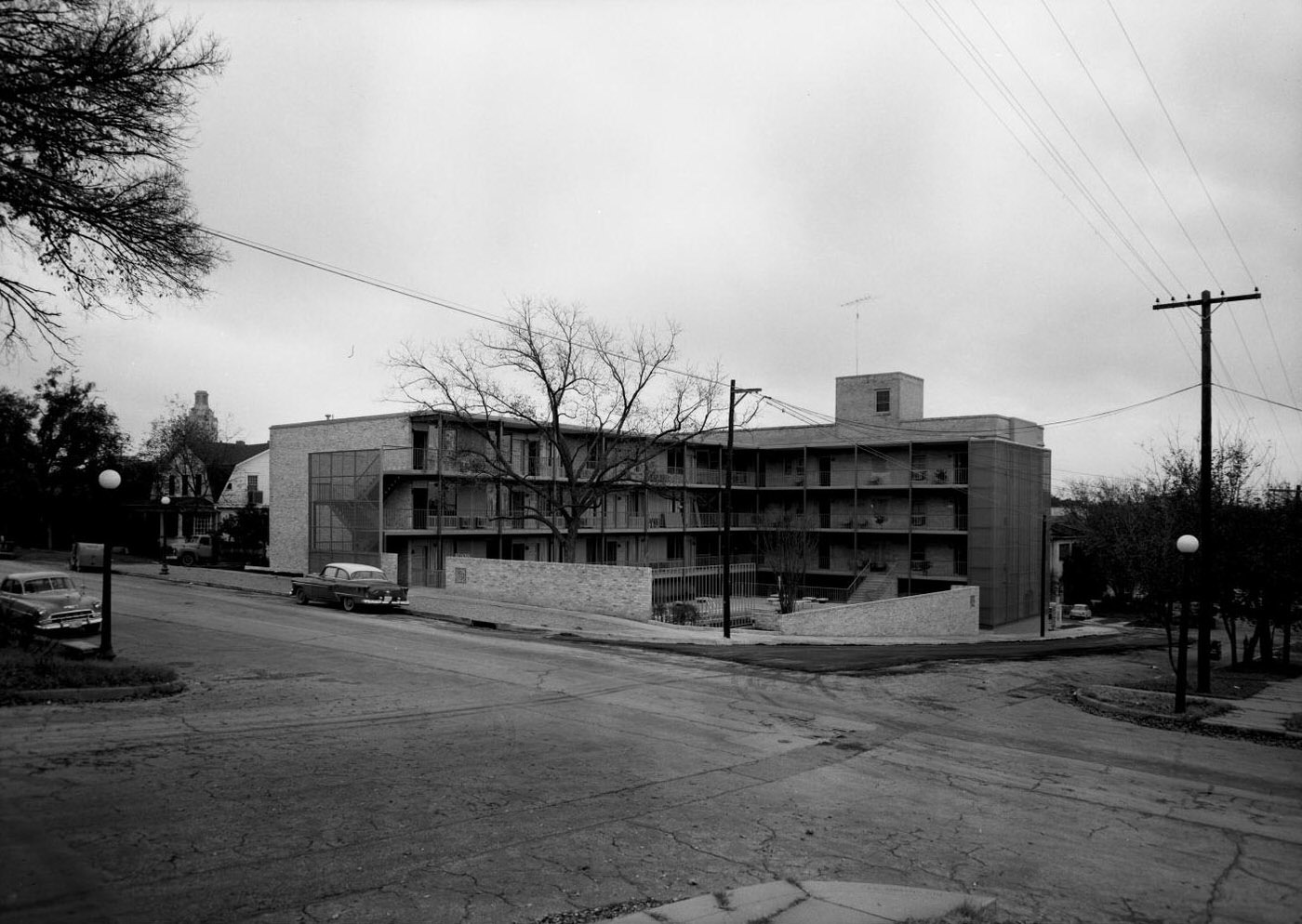 Rio House Apartments, View From Southwest Corner With University Tower in Background, 1959.