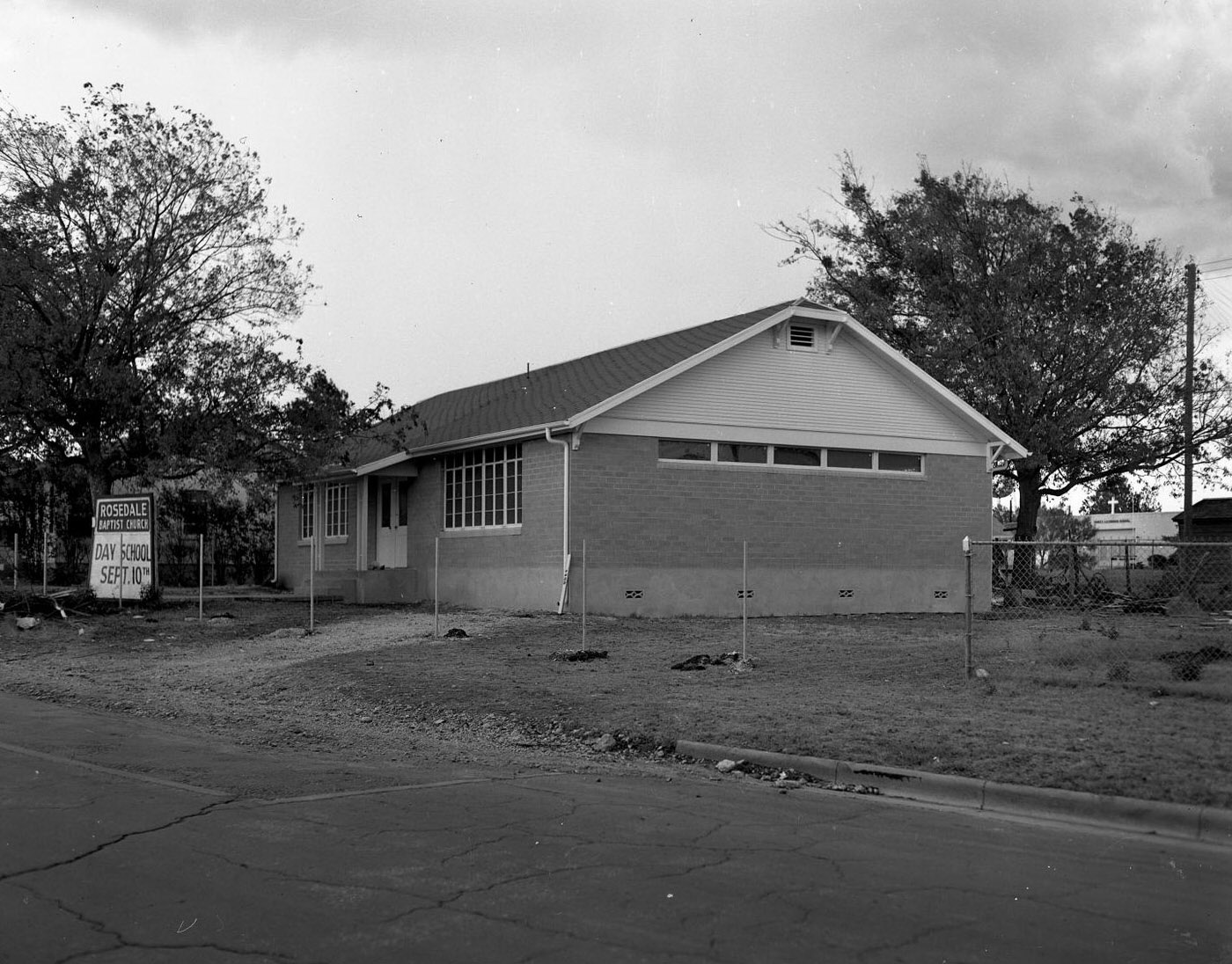 Rosedale Baptist Church, Exterior at 1300 W. 44th St., 1951.