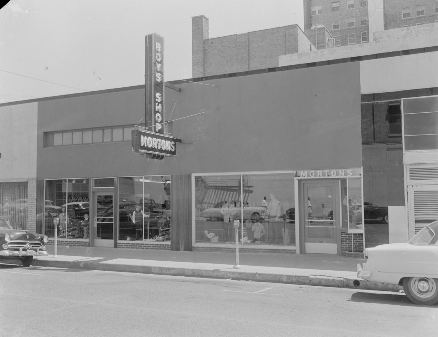 Morton's Boys Shop Street View, Austin, 1953.