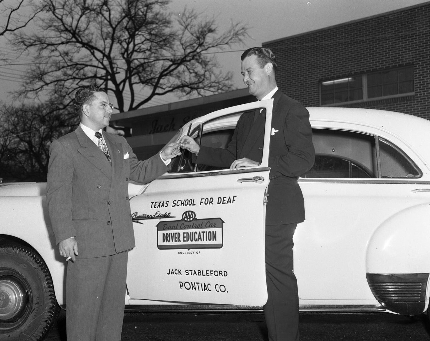 Dual Control Car at Texas School for Deaf, 1952.