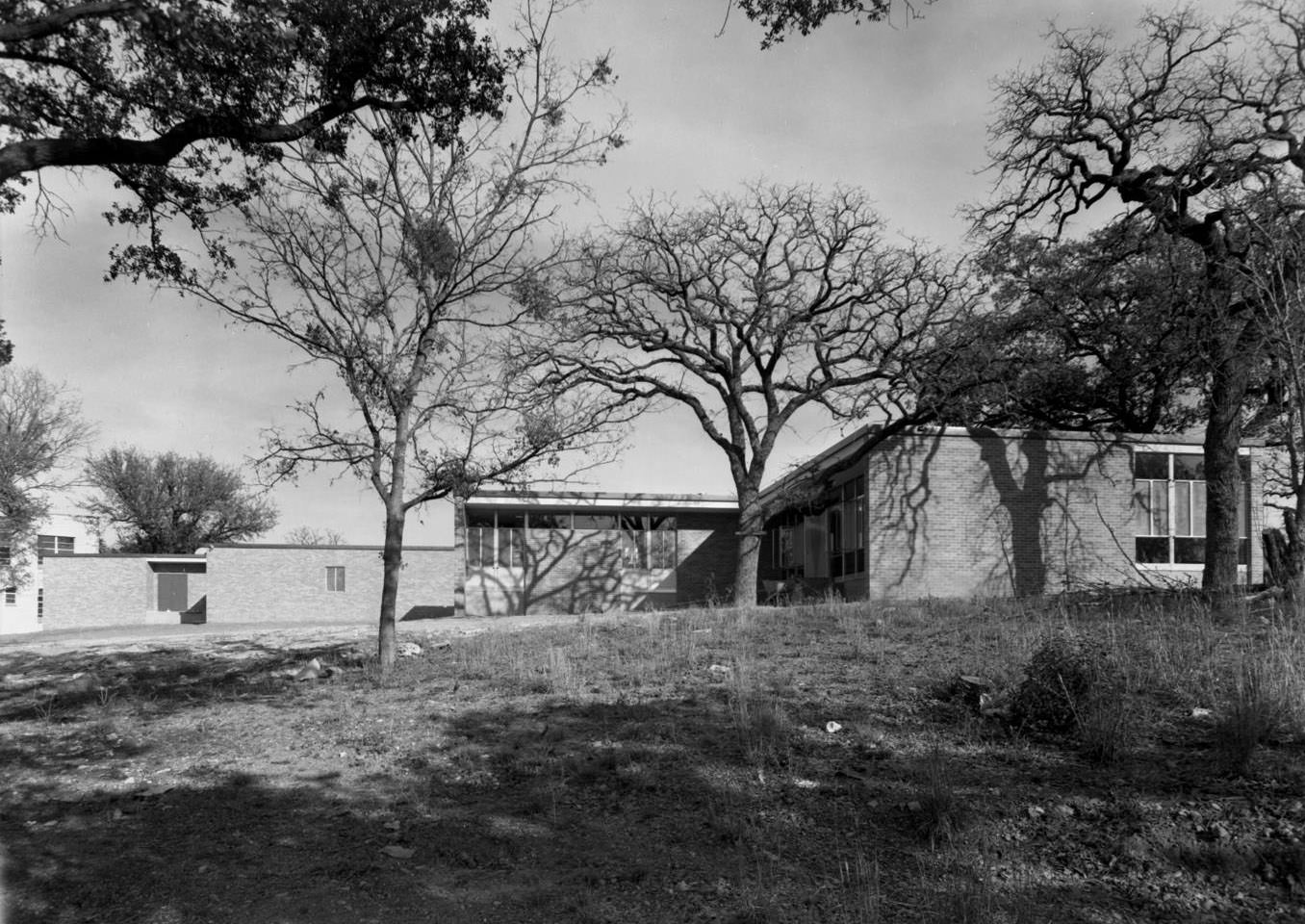 Exterior View of Housing Units at Texas School for the Deaf, 1957.