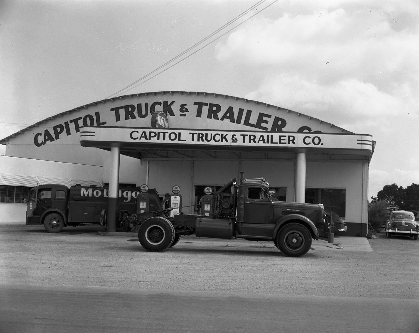 Truck Parked at Capitol Truck & Trailer Co., 1951.