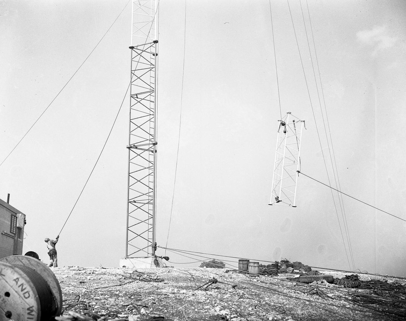 Metal TV Tower in the Hills of West Austin, 1952.