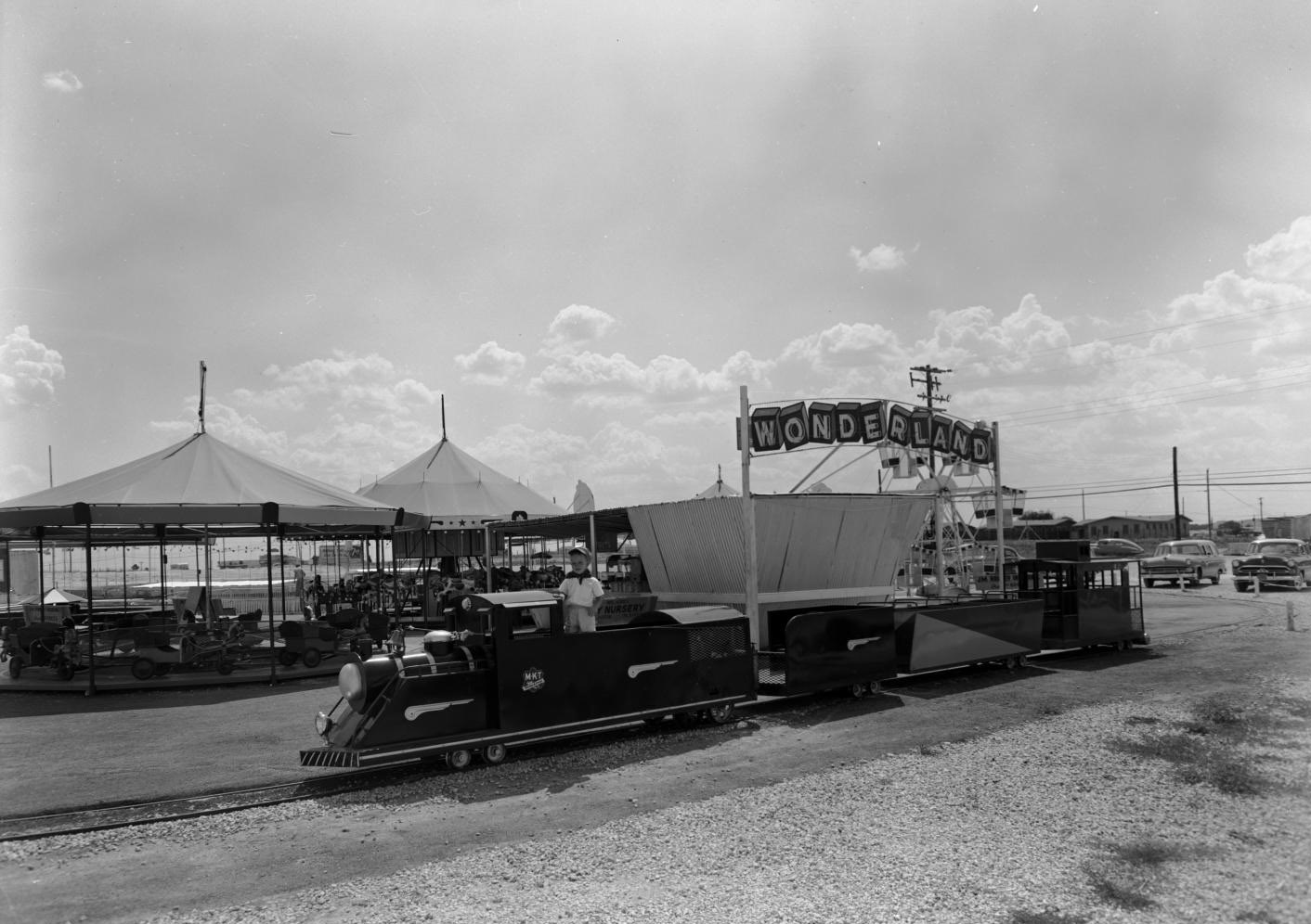 Wonderland Kiddy Park with Scale Model Train, 1955.