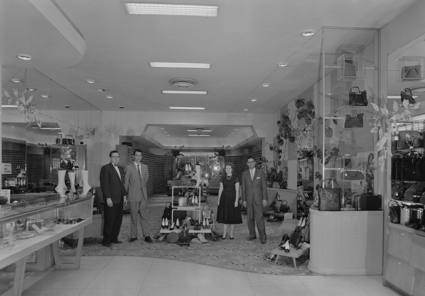 Interior of The Vogue Shop with Men and Women, 1959.