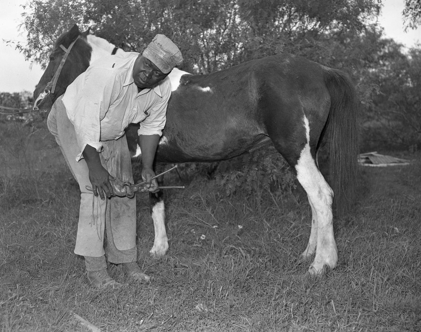 Man Shoeing Horse, Washington Seymour, 1950.
