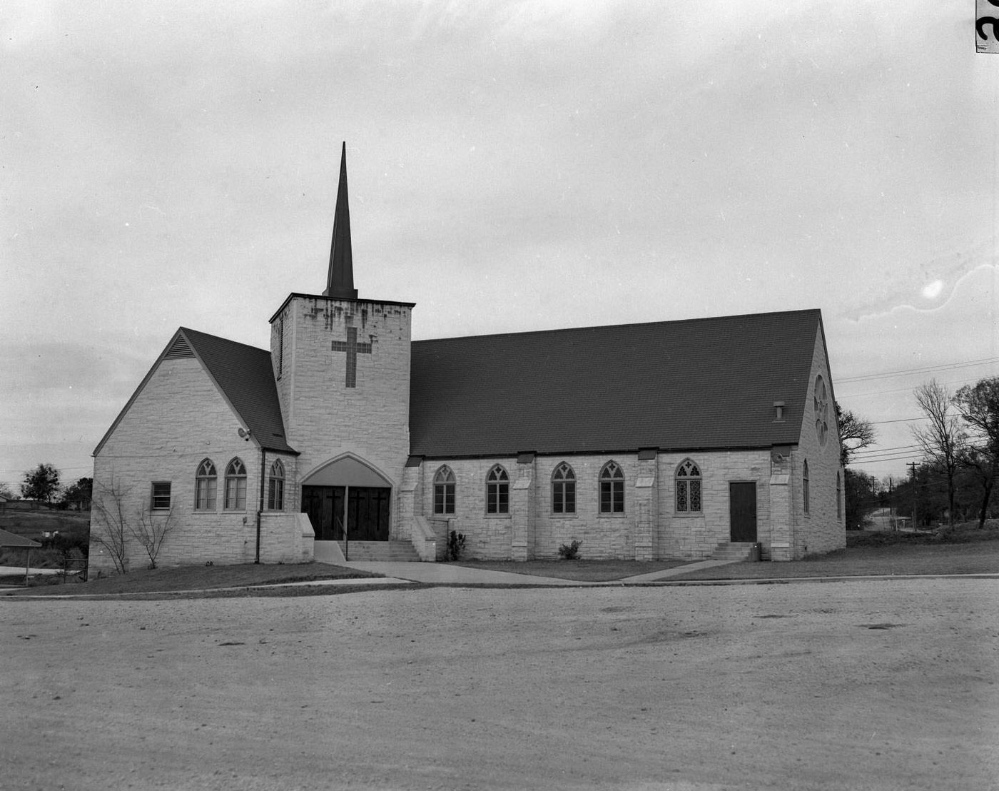 Exterior of Westminster Presbyterian Church, 1951.