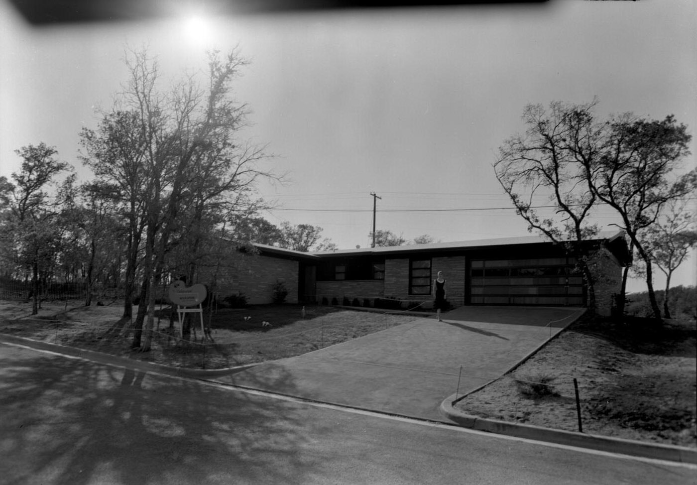 Wilkerson Built Home with Woman in Driveway, 1956.