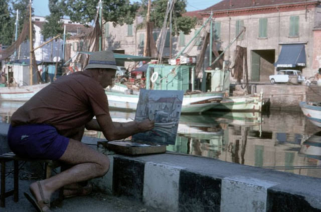 Painter in Cesenatico, Italy, 1962