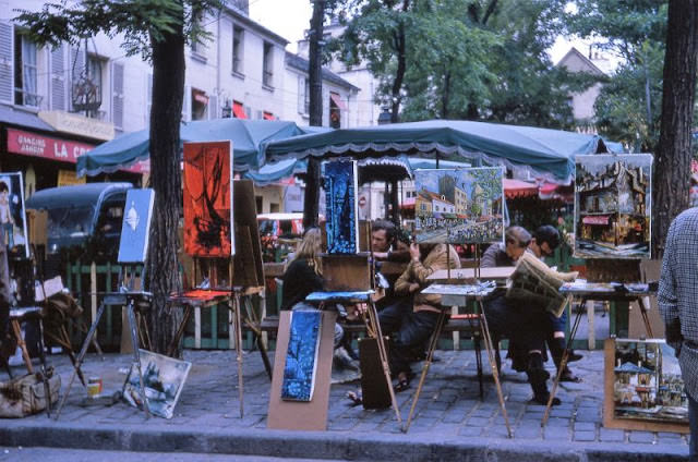 La Crémaillère, Place du Tertre, Montmartre, Paris, France, 1964