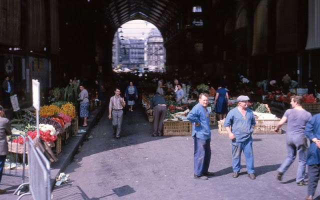 Les Halles food market, Paris, France, 1964
