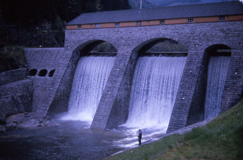 Black Forest Dam, Forbach, Germany, circa 1965
