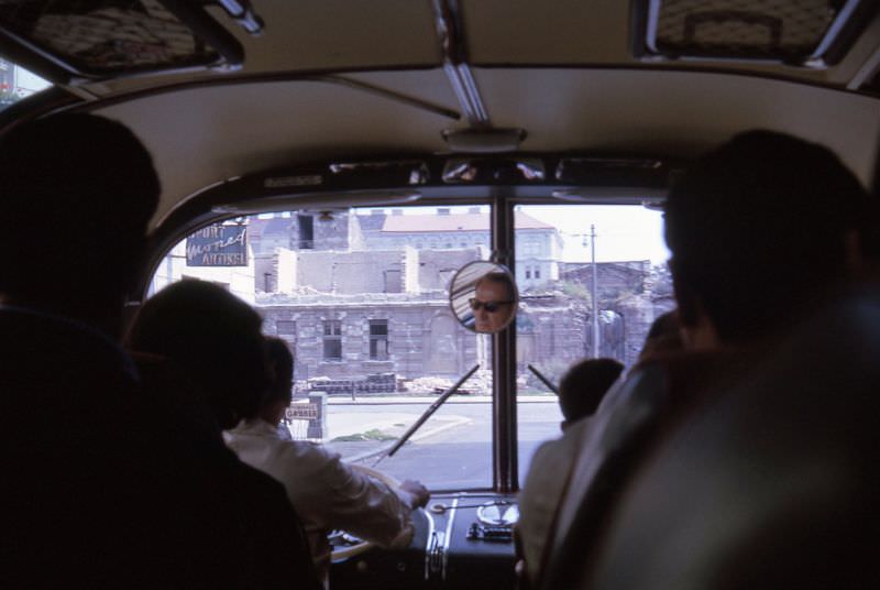 Bus view, Rattenberg, Austria, circa 1965