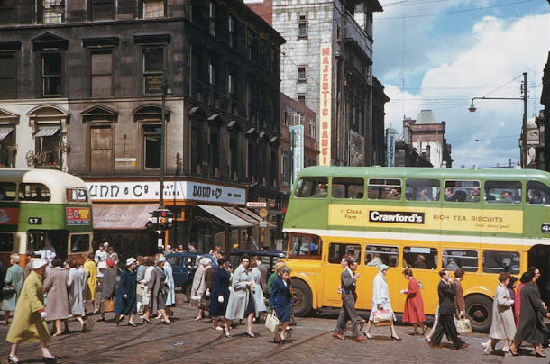 Hope & Sauchiehall Streets, Glasgow, Scotland, June 19, 1961