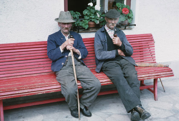Two old men, Neustift, Austria, June 9, 1964